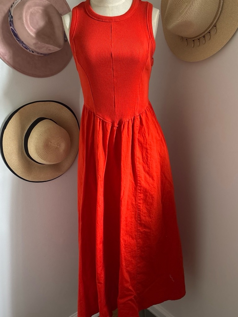 next Sleeveless Maxi Dress in Bright Red